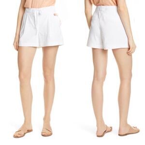 Nordstrom Signature Linen Blend White Shorts 12